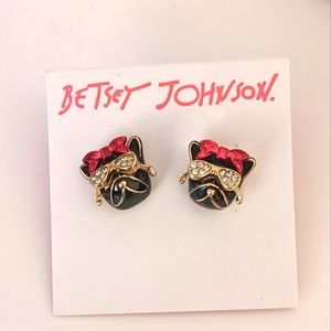Betsy Johnson Pug Earrings